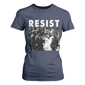 Portland Resist Frog T Shirt For Women Oregon Iconic Frogs Photo Protest Moment TS02 Navy Print Your Wear
