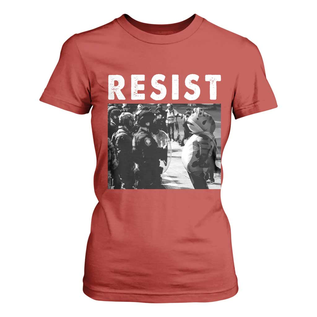 Portland Resist Frog T Shirt For Women Oregon Iconic Frogs Photo Protest Moment TS02 Red Print Your Wear