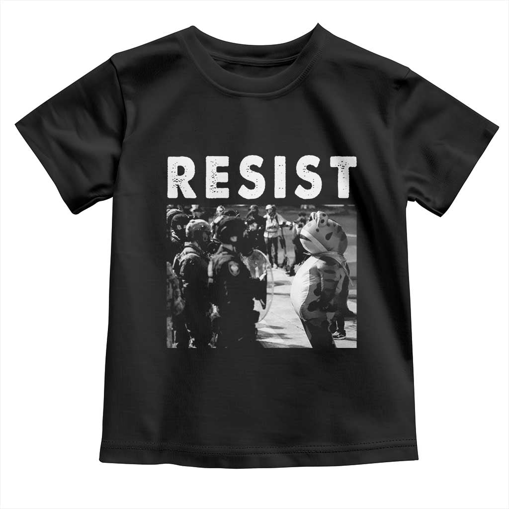 Portland Resist Frog Toddler T Shirt Oregon Iconic Frogs Photo Protest Moment TS02 Black Print Your Wear