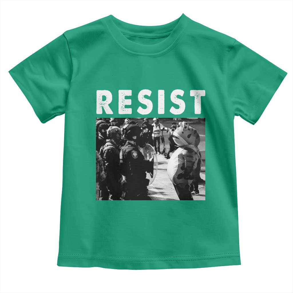 Portland Resist Frog Toddler T Shirt Oregon Iconic Frogs Photo Protest Moment TS02 Irish Green Print Your Wear