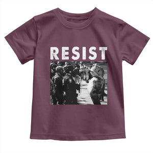 Portland Resist Frog Toddler T Shirt Oregon Iconic Frogs Photo Protest Moment TS02 Maroon Print Your Wear