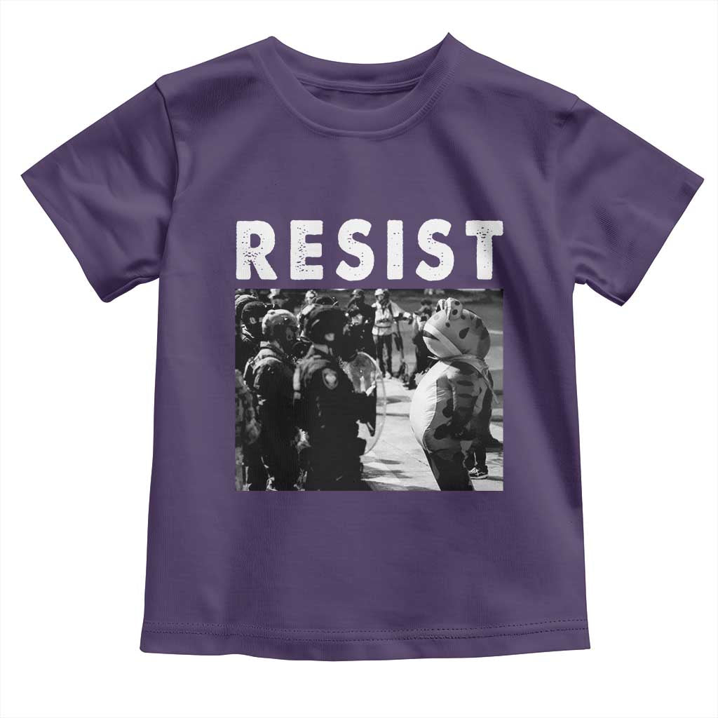 Portland Resist Frog Toddler T Shirt Oregon Iconic Frogs Photo Protest Moment TS02 Purple Print Your Wear