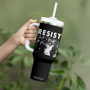 Portland Resist Frog Tumbler With Handle Oregon Iconic Frogs Photo Protest Moment TS02 Print Your Wear