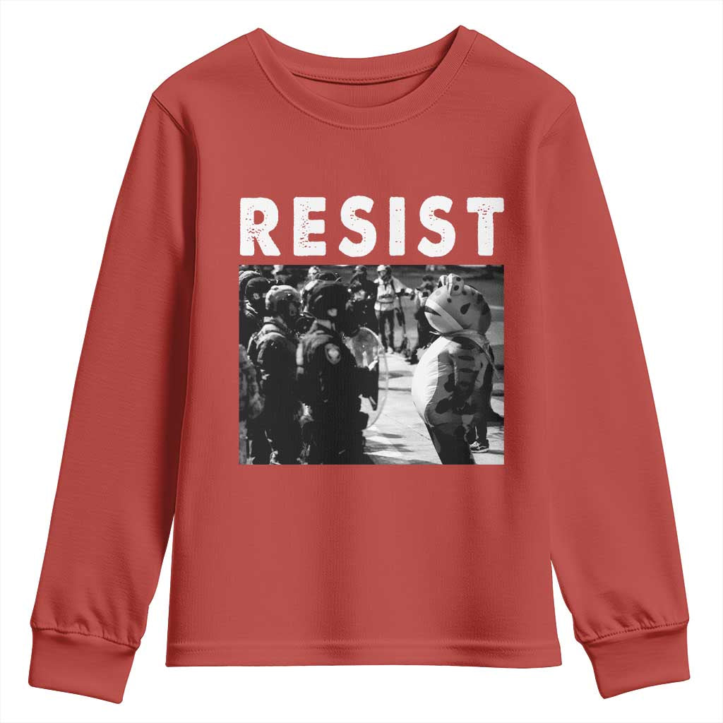 Portland Resist Frog Youth Sweatshirt Oregon Iconic Frogs Photo Protest Moment TS02 Red Print Your Wear