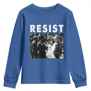 Portland Resist Frog Youth Sweatshirt Oregon Iconic Frogs Photo Protest Moment TS02 Royal Blue Print Your Wear