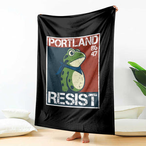 Portland Resist Retro Frog 8647 Throw Blanket Political Satire Protest Poster Graphic TS02 Print Your Wear