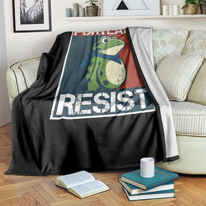 Portland Resist Retro Frog 8647 Throw Blanket Political Satire Protest Poster Graphic TS02 Print Your Wear