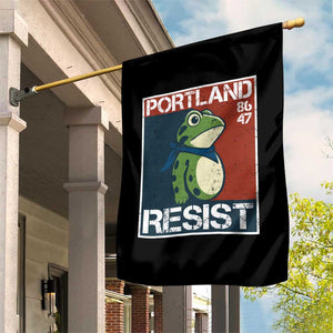 Portland Resist Retro Frog 8647 Garden Flag Political Satire Protest Poster Graphic TS02 Print Your Wear