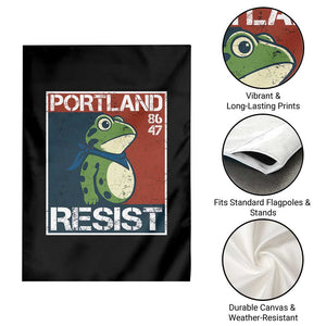 Portland Resist Retro Frog 8647 Garden Flag Political Satire Protest Poster Graphic TS02 Print Your Wear