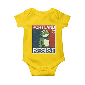 Portland Resist Retro Frog 8647 Baby Onesie Political Satire Protest Poster Graphic TS02 Daisy Print Your Wear