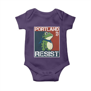 Portland Resist Retro Frog 8647 Baby Onesie Political Satire Protest Poster Graphic TS02 Purple Print Your Wear
