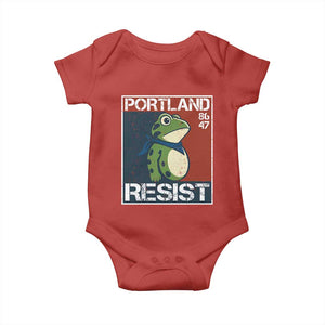 Portland Resist Retro Frog 8647 Baby Onesie Political Satire Protest Poster Graphic TS02 Red Print Your Wear