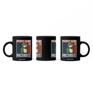 Portland Resist Retro Frog 8647 Coffee Mug Political Satire Protest Poster Graphic TS02 Print Your Wear