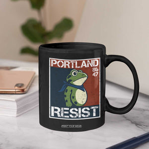 Portland Resist Retro Frog 8647 Coffee Mug Political Satire Protest Poster Graphic TS02 Print Your Wear
