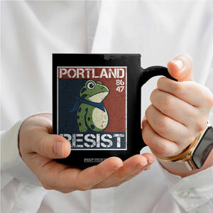 Portland Resist Retro Frog 8647 Coffee Mug Political Satire Protest Poster Graphic TS02 Print Your Wear
