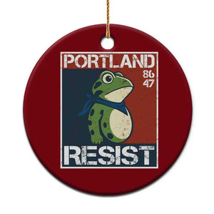 Portland Resist Retro Frog 8647 Ceramic Ornament Political Satire Protest Poster Graphic TS02 1pc Red Print Your Wear