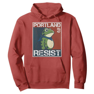 Portland Resist Retro Frog 8647 Hoodie Political Satire Protest Poster Graphic TS02 Red Print Your Wear