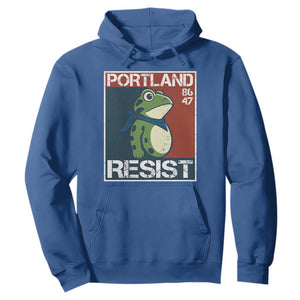 Portland Resist Retro Frog 8647 Hoodie Political Satire Protest Poster Graphic TS02 Royal Blue Print Your Wear