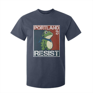 Portland Resist Retro Frog 8647 T Shirt For Kid Political Satire Protest Poster Graphic TS02 Navy Print Your Wear