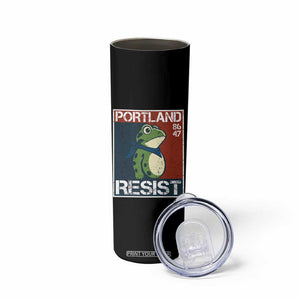 Portland Resist Retro Frog 8647 Skinny Tumbler Political Satire Protest Poster Graphic TS02 Print Your Wear