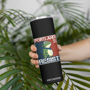 Portland Resist Retro Frog 8647 Skinny Tumbler Political Satire Protest Poster Graphic TS02 Print Your Wear
