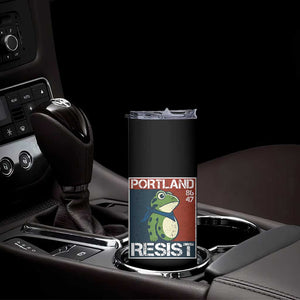 Portland Resist Retro Frog 8647 Skinny Tumbler Political Satire Protest Poster Graphic TS02 Print Your Wear