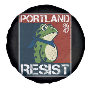 Portland Resist Retro Frog 8647 Spare Tire Cover Political Satire Protest Poster Graphic TS02 Print Your Wear
