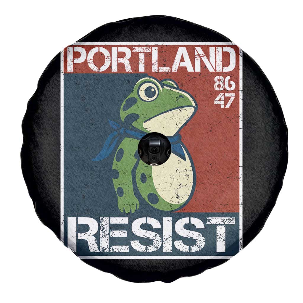 Portland Resist Retro Frog 8647 Spare Tire Cover Political Satire Protest Poster Graphic TS02 Print Your Wear