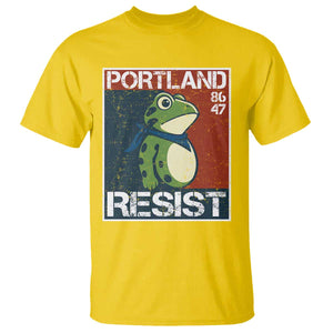 Portland Resist Retro Frog 8647 T Shirt Political Satire Protest Poster Graphic TS02 Daisy Print Your Wear