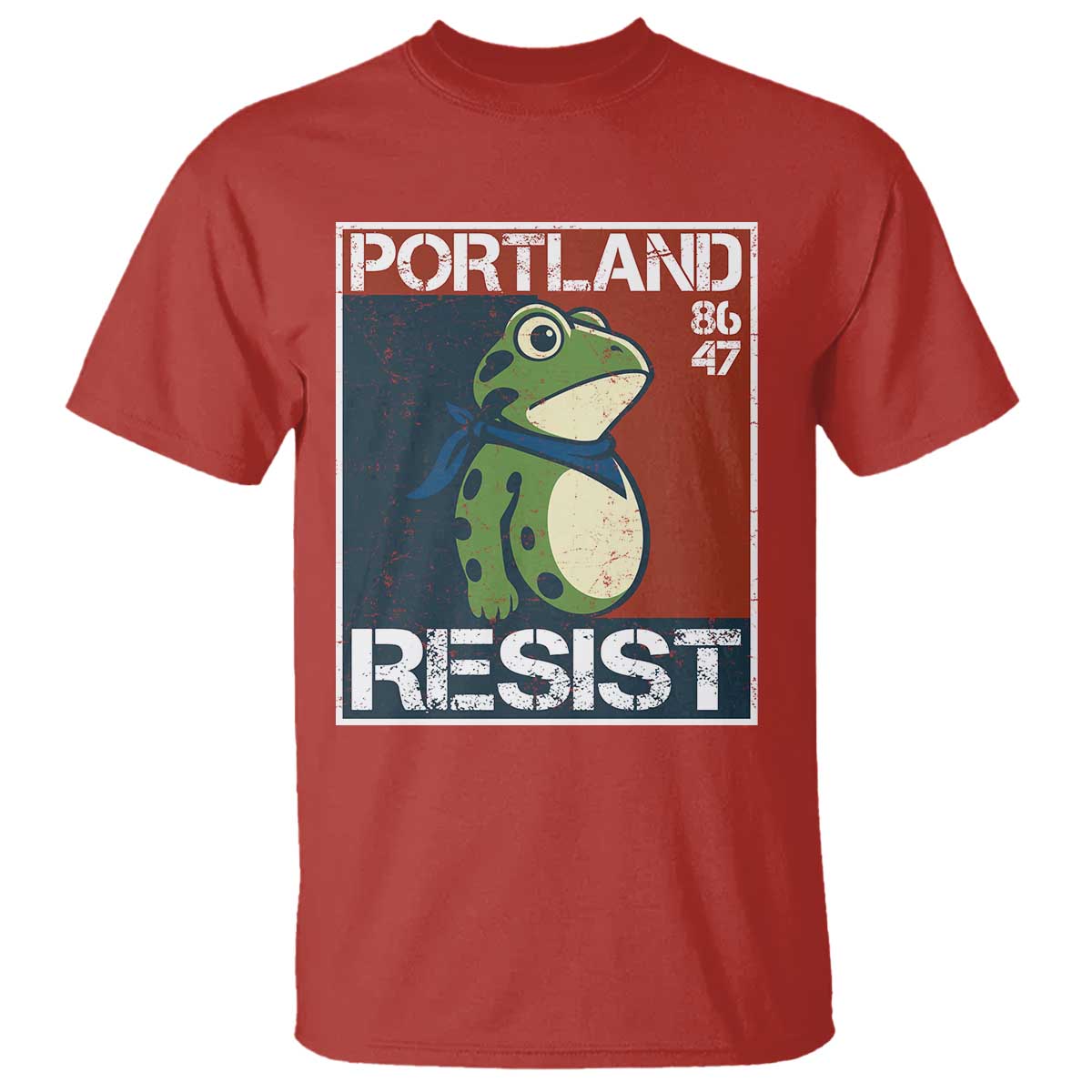 Portland Resist Retro Frog 8647 T Shirt Political Satire Protest Poster Graphic TS02 Red Print Your Wear