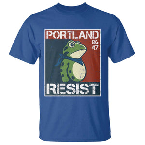Portland Resist Retro Frog 8647 T Shirt Political Satire Protest Poster Graphic TS02 Royal Blue Print Your Wear