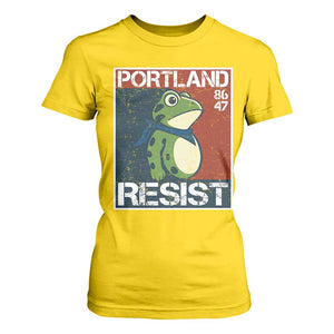 Portland Resist Retro Frog 8647 T Shirt For Women Political Satire Protest Poster Graphic TS02 Daisy Print Your Wear