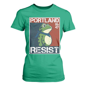 Portland Resist Retro Frog 8647 T Shirt For Women Political Satire Protest Poster Graphic TS02 Irish Green Print Your Wear