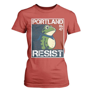 Portland Resist Retro Frog 8647 T Shirt For Women Political Satire Protest Poster Graphic TS02 Red Print Your Wear