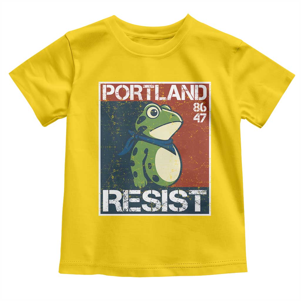 Portland Resist Retro Frog 8647 Toddler T Shirt Political Satire Protest Poster Graphic TS02 Daisy Print Your Wear