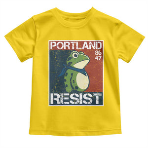 Portland Resist Retro Frog 8647 Toddler T Shirt Political Satire Protest Poster Graphic TS02 Daisy Print Your Wear