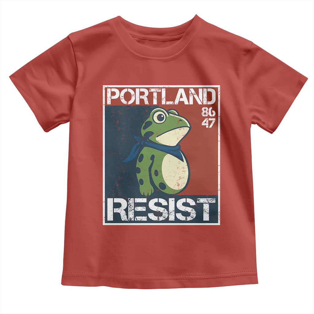 Portland Resist Retro Frog 8647 Toddler T Shirt Political Satire Protest Poster Graphic TS02 Red Print Your Wear