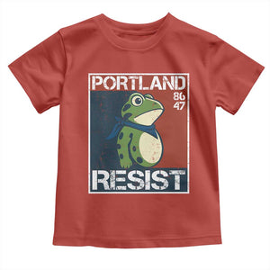 Portland Resist Retro Frog 8647 Toddler T Shirt Political Satire Protest Poster Graphic TS02 Red Print Your Wear