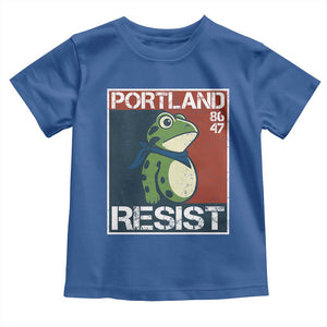 Portland Resist Retro Frog 8647 Toddler T Shirt Political Satire Protest Poster Graphic TS02 Royal Blue Print Your Wear