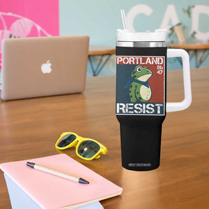 Portland Resist Retro Frog 8647 Tumbler With Handle Political Satire Protest Poster Graphic TS02 Print Your Wear