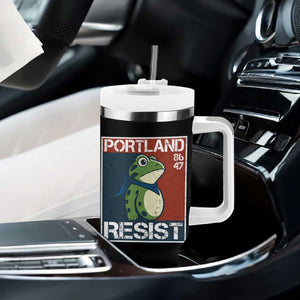 Portland Resist Retro Frog 8647 Tumbler With Handle Political Satire Protest Poster Graphic TS02 Print Your Wear