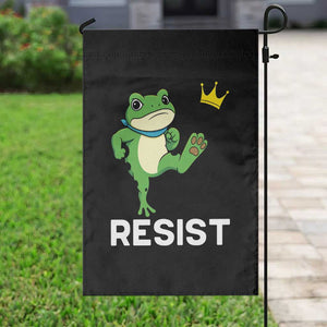 Resist Frog Kicking Crown Garden Flag Funny No Kings In America Free Portland TS02 Print Your Wear