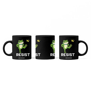 Resist Frog Kicking Crown Coffee Mug Funny No Kings In America Free Portland TS02 Print Your Wear