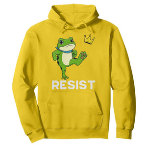 Resist Frog Kicking Crown Hoodie Funny No Kings In America Free Portland TS02 Daisy Print Your Wear