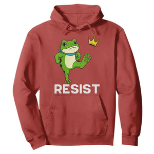 Resist Frog Kicking Crown Hoodie Funny No Kings In America Free Portland TS02 Red Print Your Wear