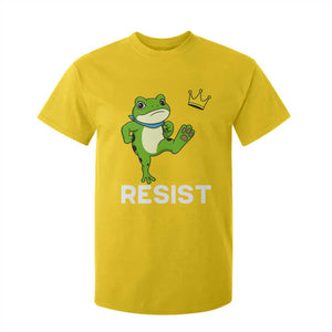 Resist Frog Kicking Crown T Shirt For Kid Funny No Kings In America Free Portland TS02 Daisy Print Your Wear