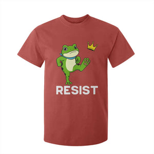 Resist Frog Kicking Crown T Shirt For Kid Funny No Kings In America Free Portland TS02 Red Print Your Wear