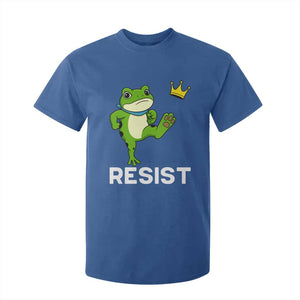 Resist Frog Kicking Crown T Shirt For Kid Funny No Kings In America Free Portland TS02 Royal Blue Print Your Wear