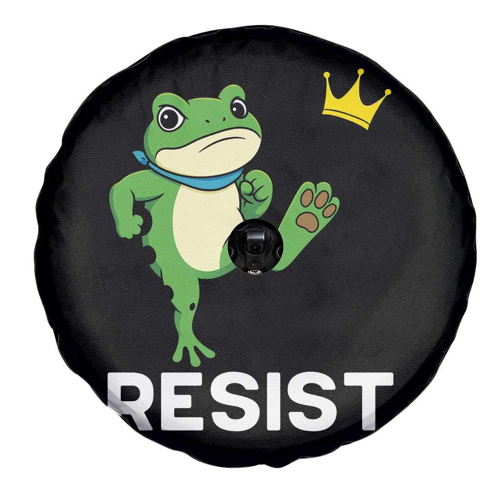 Resist Frog Kicking Crown Spare Tire Cover Funny No Kings In America Free Portland TS02 Print Your Wear
