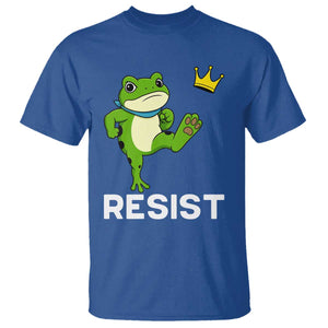 Resist Frog Kicking Crown T Shirt Funny No Kings In America Free Portland TS02 Royal Blue Print Your Wear